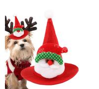 Chapeau de Père Noël pour chien, chapeau festif amusant et chaud - Chapeau festif pour animal domestique - Pour petit et moyen , chiot, hamster, lézard, dragon barbu