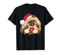 Chapeau de Père Noël pour Chien Pékinois T-Shirt Graphique avec Valeur