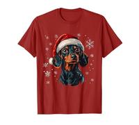 Chapeau de Père Noël pour Chien Teckel Wiener T-Shirt
