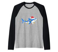 Chapeau de Père Noël Requin Amusant Manche Raglan