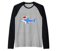 Chapeau de Père Noël Requin Amusant Manche Raglan
