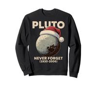 Chapeau de Père Noël rétro avec Inscription « Pluto Never Forget » Sweatshirt