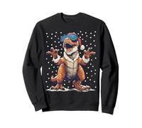 Chapeau de Père Noël T-Rex Dinosaure avec Masque de Ski Hiver Sweatshirt