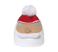 Chapeau de Père Noël tricoté en coton épais pour adulte - Fournitures de festival de Noël - Décoration d'intérieur pour la maison - Couronnes LED d'extérieur