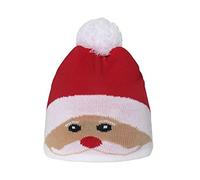 Chapeau de Père Noël tricoté en coton épais pour adulte - Fournitures de festival de Noël - Décoration d'intérieur pour la maison - Couronnes LED d'extérieur