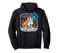 Chapeau de Père Noël Yeti Abominable Bonhomme de Neige pour Enfants Sweat à Capuche