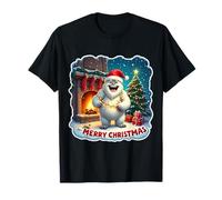 Chapeau de Père Noël Yeti Abominable Bonhomme de Neige pour Enfants T-Shirt