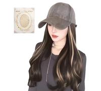 Chapeau de perruque de cheveux - Capeur de queue de cheval réglable de 19,69 pouces, usure rapide, look naturel avec fonction d'extension dissimulée, chapeau décontracté pour l'activité en plein air u