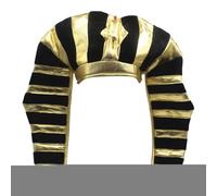 Chapeau de pharaon égyptien - Costume King Tut en or noir,Casquettes Halloween Adulte Unisexe, Accessoire Pharaon pour Adultes et