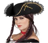 Boland Chapeau pirate Fanny 81901 – Pour adulte – Noir – Taille unique