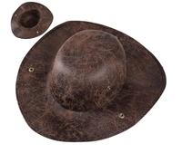 Chapeau de pirate - costume colonial en faux cuir, chapeau de robe tricorne | Heathear historique de taille adulte avec large bord, accessoire de théâtre rétro pour la pièce de théâtre, événement
