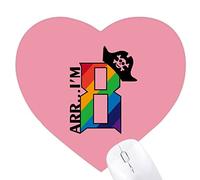 Chapeau de Pirate en huit arcs - en - ciel Jeux de tapis de souris en forme de coeur
