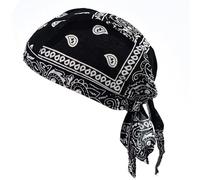 Chapeau de pirate respirant pour homme, femme, enfant - Design confortable et rafraîchissant - Casquette de cyclisme - Écharpe de soleil, Noir , taille unique