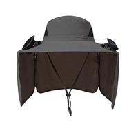 Chapeau De Plage Avec Ventilateur - Chapeau De Ventilateur Solaire Pliable De 21 Pouces | De Protection UV À Large Bord - Deux Ventilateurs Solaires, Conception De Refroidissement Respirante,