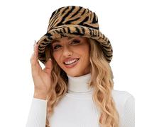 Chapeau de plage Fuzzy Bob Chapeau pour femmes Faux Superficielle Knowledge Bob Chapeau chaud doux Hiver Fisherman Casquette Furry Sun Hat Noir Chapeau de pêcheur Homme, Noir , taille unique
