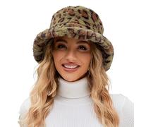Chapeau de plage Fuzzy Bob Chapeau pour femmes Faux Superficielle Knowledge Bob Chapeau chaud doux Hiver Fisherman Casquette Furry Sun Hat Noir Chapeau de pêcheur Homme, AG, taille unique