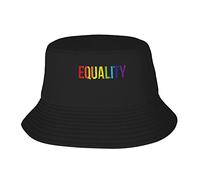 Chapeau de Plage,Imprimé Chapeaux de Soleil de Plage Égalité LGBT Rainbow Funky Été Bouchon De Seau pour Femmes Filles pêche