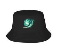 Chapeau de Plage,Mode Chapeaux de Visière Vague déferlante Pliable Beach Sun Hat pour Randonnée Été Sports