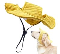 Chapeau de plage réglable à large bord pour animaux de compagnie, pour les vacances, les voyages, la piscine, les promenades, le camping, l'entraînement en été