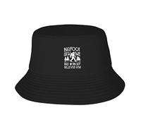 Chapeau de Plage,Unisex Chapeaux de Visière Bigf Oot m'a vu mais Personne ne Le croit Personnalisé Beach Sun Hat pour Camping Hommes Voyage