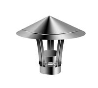 Chapeau de Pluie de Toit Chapeau de Cheminée en Acier Inoxydable couvercle de cheminée avec Protection Contre les Oiseaux pour Tuyaux Argent 80-300mm(120mm/4.72in)