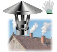 Chapeau De Pluie De Toit, Chapeau De Cheminée En Acier Inoxydable Couvercle De Cheminée avec Protection Contre Les Oiseaux 100/130/160/210/230 mm pour Conduit De Fumée Fumisterie(90mm/3.5in)