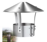 Chapeau de Pluie de Toit, Chapeaux de Cheminée, 75-315mm Capuchon Couverture d'évent pour Conduit, Poele a Bois, Construction, Cache-trou de poêle(190mm/7.5in)