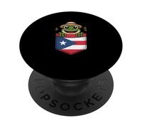 Chapeau de Poche Coqui Grenouille Drapeau de Porto Rico PopSockets PopGrip Adhésif