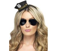 Chapeau De Police Sur Bandeau Femme Smiffys Noir En Polyester 22740
