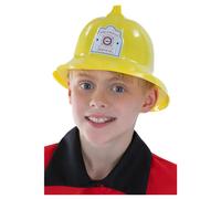 Chapeau De Pompier Jaune Pour Enfants Accessoire De Costume En Plastique