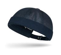 Chapeau de port vintage punk décontracté unisexe casquettes sans bord réglable respirant crâne pour femme homme taille réglable chapeau, Tibet, Taille unique