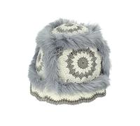 Chapeau de pot de fleurs tendance fait à la main au crochet décontracté plus velours chaud tricoté pêcheur femme pliable voyage tout assorti tricoté pour bébé avec cache-oreilles chapeaux grenouille
