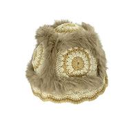 Chapeau de pot de fleurs tendance fait à la main au crochet décontracté plus velours chaud tricoté pêcheur femme pliable voyage tout assorti tricoté pour bébé avec cache-oreilles chapeaux grenouille