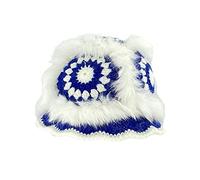Chapeau de pot de fleurs tendance fait à la main au crochet décontracté plus velours chaud tricoté pêcheur femme pliable voyage tout assorti tricoté pour bébé avec cache-oreilles chapeaux grenouille