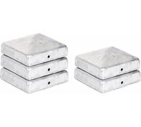 Chapeau de poteau forme pyramide en acier galvanisé 71 x 71 mm