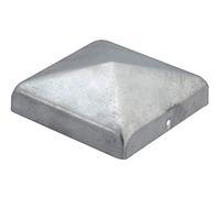 Chapeau de poteau forme pyramide en acier galvanisé 71 x 71 mm