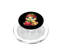 Chapeau de Poulet Insolite et Fraise, Dessin animé PopSockets PopGrip pour MagSafe
