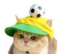 Chapeau De pour Chien avec Trous d'oreilles Design Football Visière Chat