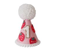 Chapeau de premier anniversaire pour bébé fille garçon confortable en feutre pour fête prénatale Excellent couvre-chef accessoires photo pour jour spécial Casquettes douces et confortables