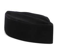 Chapeau de prière musulman pour hommes, bonnet de prière islamique, noir, en velours doux et carton, pour le Ramadan et l'Aïd, 59 cm