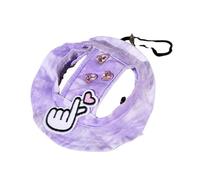 Chapeau de princesse pour animal de compagnie, casquette ronde avec trou d'oreille, réglable, protection solaire pour chat, chiens de petite et moyenne taille, taille M (violet 2)