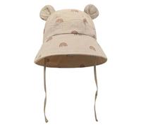 Chapeau De Protection Pour Bébé Pêcheur Respirant Bassin D'oreille D'ours Doux Casquettes À Grand Bord Printemps Pour Nouveau-nés Bébé En Coton Doux