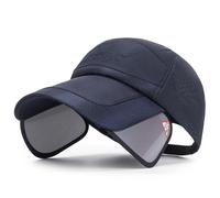 Chapeau de protection solaire Chapeau de pêche Respirant pour les randonnées sportives en plein air Casquettes de baseball réglables pour unisexe Bord allongé Polyester Casquettes de pêche