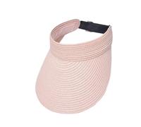 Chapeau de Protection Solaire d'été for Femme, Simple, Polyvalent, réglable, à la Mode, Vide, Haut-de-Forme, Vacances en Plein air, Chapeau de Paille à Grands Bords(Pink)