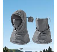 Chapeau de protection UPF50+ fabriqué à partir de polyester respirant de soie glacée avec couverture du cou et ajustement réglable pour une utilisation par temps chaud (noir)