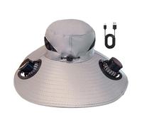 Chapeau de protection UV - Chapeau rafraîchissant à énergie solaire, vacances à la plage Boonie | Chapeau de soleil d'été pour homme et femme, pêcheur, casquette de safari légère et pliable pour