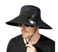 Chapeau de randonnée - Bonnet à large bord avec ventilateurs intégrés - Bonnet rafraîchissant avec ventilateur - pour la plage, la randonnée, la course, le jardinage, les voyages, les festivals, le