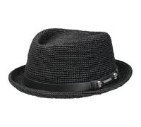 Chapeau de Raphia Diamond Crochet noir L (58-59 cm)
