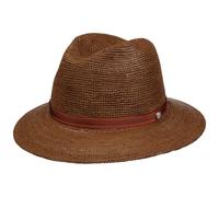 Chapeau de Raphia Packable Crochet marron L (58-59 cm)