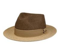 Chapeau de Raphia Twotone Toyo Fedora by Stetson marron foncé S (54-55 cm)